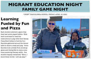 Screenshot of newsletter